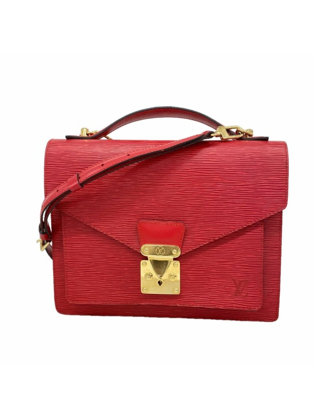 Louis Vuitton Handbag Epi Monceau Castilian Red 2-Way Bag